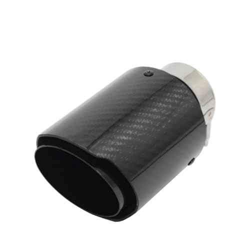 Embout silencieux d'échappement universel à flux droit, protection thermique carbone et acier noir