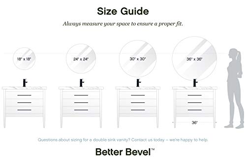 Better Bevel 30" X 30" Frameless Round Mirror | Polished Edge #TOP5