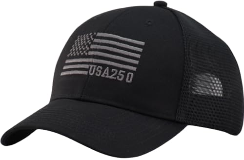 Image of TSSGBL USA Flag Trucker Hat - OSFM & XXL Big Head Fit, Adjustable Mesh Snapback American Patriotic Baseball Cap
