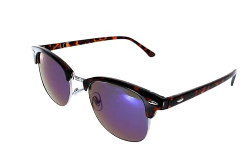 Ad Sol Lunettes de soleil mixte 20161 style Club Master Ecaille, verre miroité Bleu