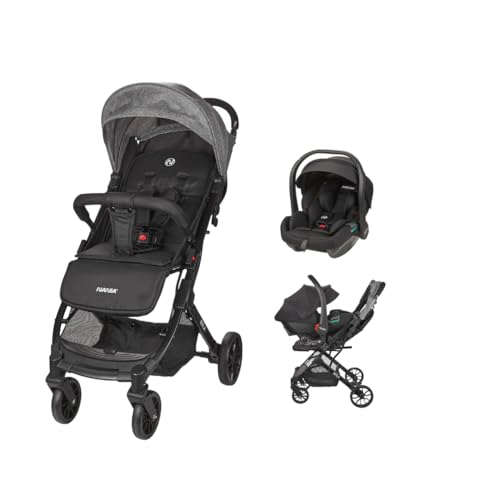 Nania Myla - Passeggino combinato 2 in 1, compatto e leggero, da 0 a 4 anni (massimo 22 kg), con seggiolino auto Rimini Nania 40-87 cm - (0-13 kg), protezione laterale con inserto di comfort