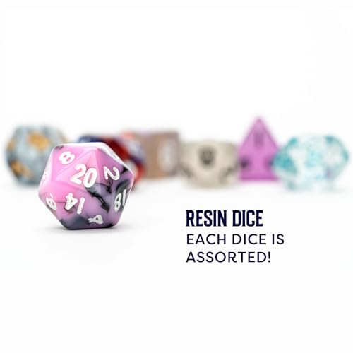 Mini polyhedral dice haut de gamme : pack de collection de 2 sets Fanroll