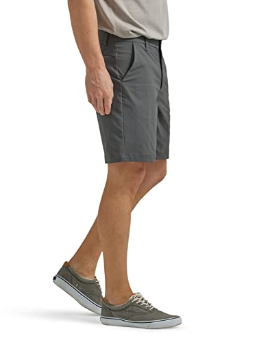 Lee Men's Extreme Motion Regular Fit Synthetic Flat Front Short Charcoal 34 image 2