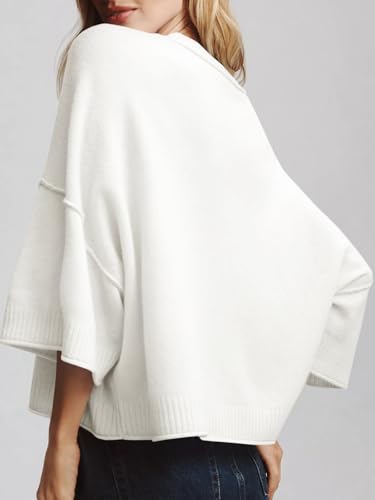 Image of Saodimallsu Womens Short Sleeve Sweater Summer Oversized Cropped Sweaters Casual Crewneck Lightweight Knit Tops