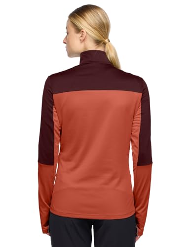 VAUDE Damen dünner Fleecepullover Livigno Halfzip II, angenehm warm, schnelltrocknend, atmungsaktiv, Passform: Slim fit, Buckeye, 34 – Ansicht 4