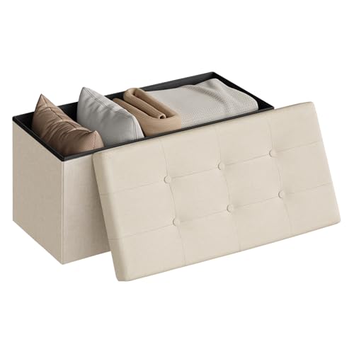 WOLTU Sitzhocker mit Stauraum Sitzbank faltbar Truhen Aufbewahrungsbox, Deckel abnehmbar,...