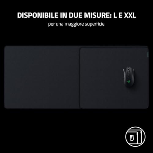 Strider XXL - Tappetino per mouse ibrido con base morbida e scorrevolezza (tappetino ibrido morbido/duro, base antiscivolo, bordi cuciti anti-sfregamento, resistente all'acqua) Nero - Mousepad - Immagine 6