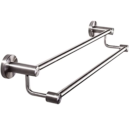 Porte-serviettes double de 40cm en acier inoxydable pour éliminer le désordre mural