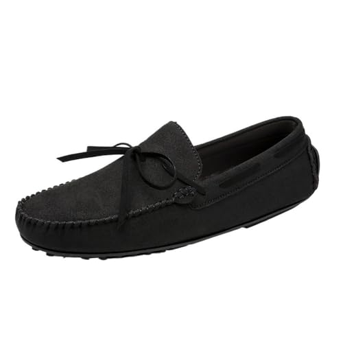 Mens Loafers Driving Shoes Slip On Suede Moccasins Comfortable Flexible Lightweight Prom Party Casual Shoes Round Toe