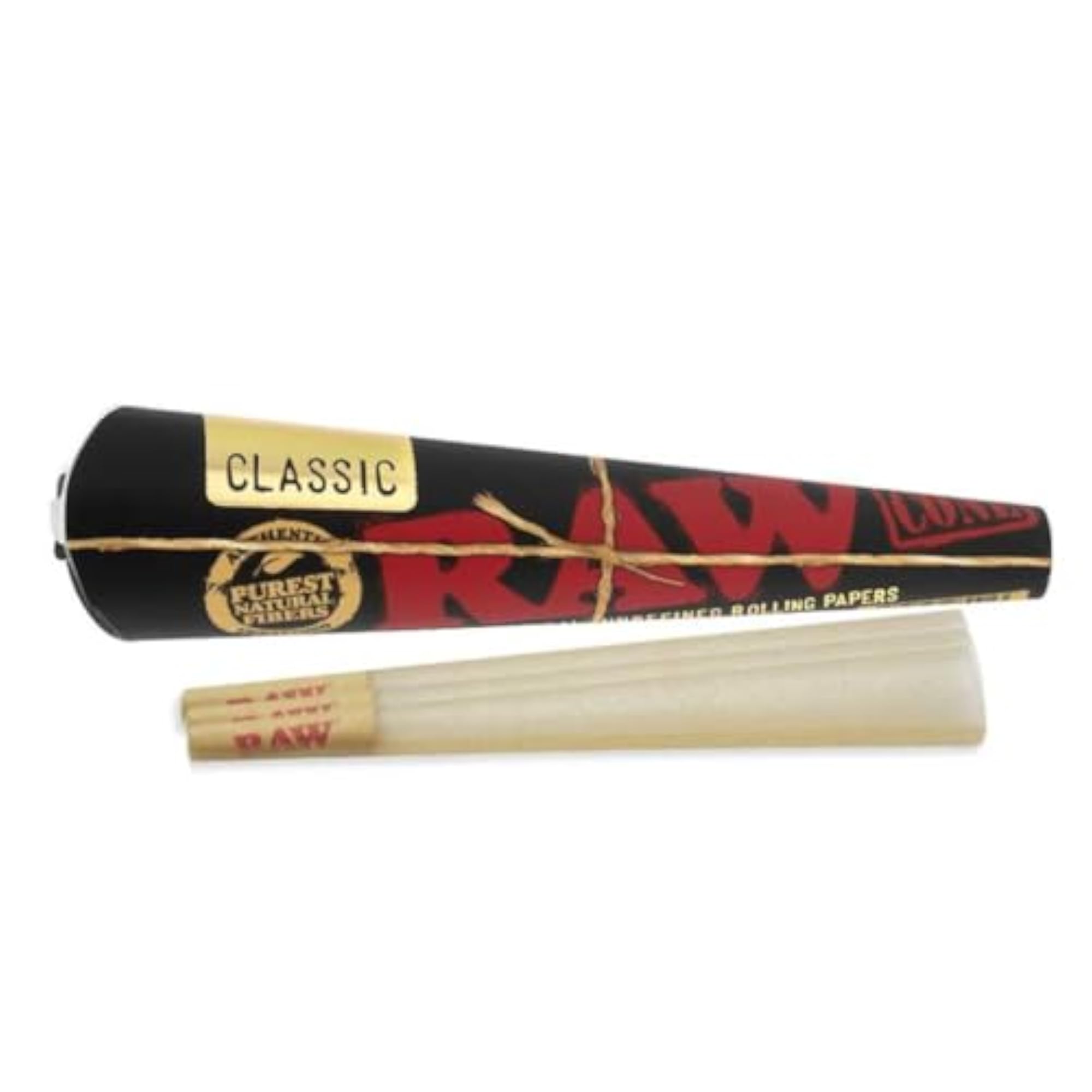 RAW Black Prerolled Cones King Size, 3 Cones Per Pack