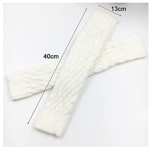 1Pair Winter Leg Warmer Elastic Knitted Crochet Thermal Long Socks Knee Pads Boot Cuff Sock for Women Lady Girls Xmas Gift2