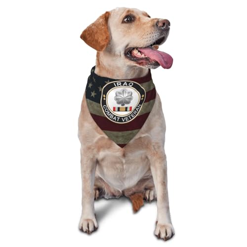 US Army O-5 Lieutenant Colonel O5 Iraq Combat Veteran Dog Scarf Pet Bandana Cat Pet Bibs