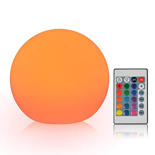 Garosa Bola de Luz LED Recargable Mando a Distancia Control de Prensa 16 Colores RGB Iluminación Decorativa Interior Exterior Fiestas Eventos Hogar