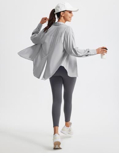 Libin Women's Sun Protection Shirts Long Sleeve UPF50+ Button Down Shirt Quick Dry Swim Beach Cover Up for Hiking Safari4