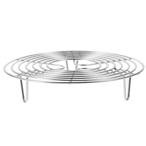 VERDANVERSE ステンレス製蒸し器ラック 多機能炊飯器用蒸し台 食品直接蒸し可能 簡単洗浄 時短調理 電飯鍋対応