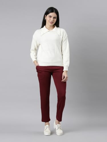 Image of GO COLORS Solid Ultra Warm Kurti Pant for Women | Mid Rise, Warm tech