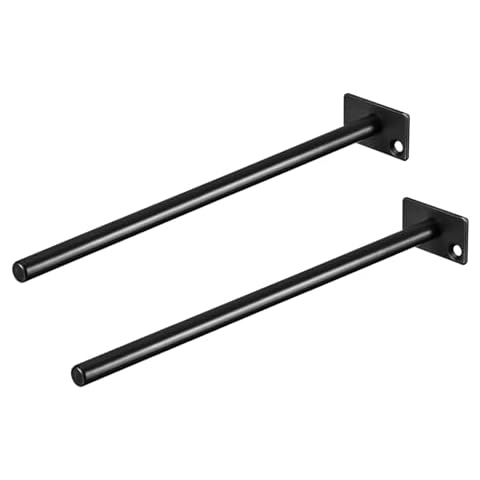 uxcell 12" Metal Floating Shelf Brackets Cover