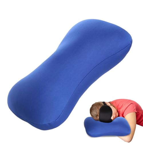 Almohada de tubo – Partículas de espuma de poliéster y elastano de 38 x 20 cm | Almohada cilíndrica de microcuentas | Soporte de espalda para descansar de viaje, soporte para el cuello, relajación en