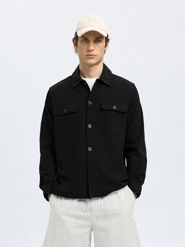 Overshirt bi-stretch Slhreg Lorent idéale du bureau aux sorties