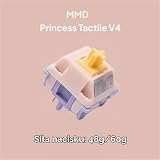 MMD Princess V4 Switch, 5Pin Pre-lubed Linear/Tactile RGB Switch for Custom Mechanical Keyboard(Tactile 48g,90PCS)