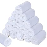 Tatuo 16 Pcs Drying Microfibre Hair Salon Towels 34 x 70 cm Quick Dry Absorbent Hand Towels for Bathroom Soft Hairdressing Cloths for Face Bath Gym Hotel Spa Men Woman Adults(White)