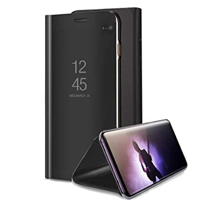 ELICA Mirror Glass Flip Cover Professional Leather Flip Cover for Samsung Galaxy A14 5G - Black (B0C4Z5M9JP) Amazon Price History, Amazon Price Tracker