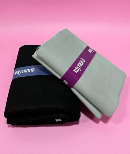 Image of Raymond Makers Men's Shirt & Trouser Fabric Combo with Premium Gift Box | Solid Shirt Fabric with Formal Trouser Fabric | Unstitched Dress Material for Office & Formal Wear