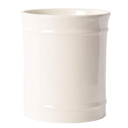 SZUAH Kitchen Ceramic Utensil Holder Larger Capacity Utensil Crock for Kitchen Counter top Dining Table Cream 59 x 59 x 67