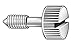 Panel Screw, Knurl, 5/16-18x1 L, PK5