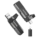 RAOYI 256GB USB C External SSD, 2-in-1 Solid State Drive Up to 450MB/s Dual USB 3.2 + Type-C Thumb Drive Portable SSD Drive for iPhone 15/16/17, Android, Tablet, PC and PS4