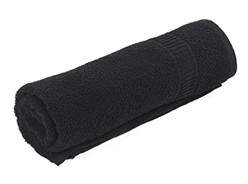 Image of Kuber Industries Premium Super Soft, Fluffy, and Absorbent, Cotton Bath Towel Perfect for Daily Use, 30 inchx60 inch, Pack of 2 (Black)