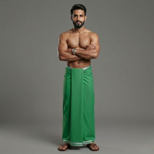 Image of Men's Cotton Lungi | Soft Breathable Wrap Around Lungi | Comfortable Daily & Home Wear for Men