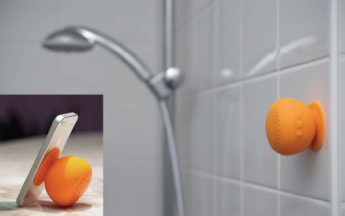 Haut-parleur étanche Bluetooth sans fil micro intégré orange Freecom 56299 - 5