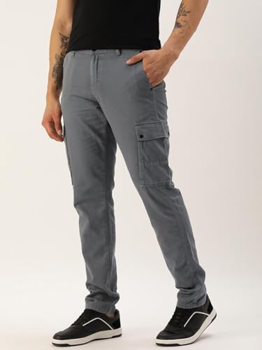 Image of IVOC Men MID-Rise Slim FIT Multi-Pockets 100% Cotton Cargo Pants