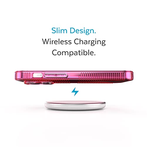 Speck Clear iPhone 14 Pro Case - Slim Drop Protection, Scratch Resistant & Anti Yellowing with No Slip Grip for iPhone 14 Pro 6.1 Inch - Dream Pink GemShell Grip Hard Case - image 8