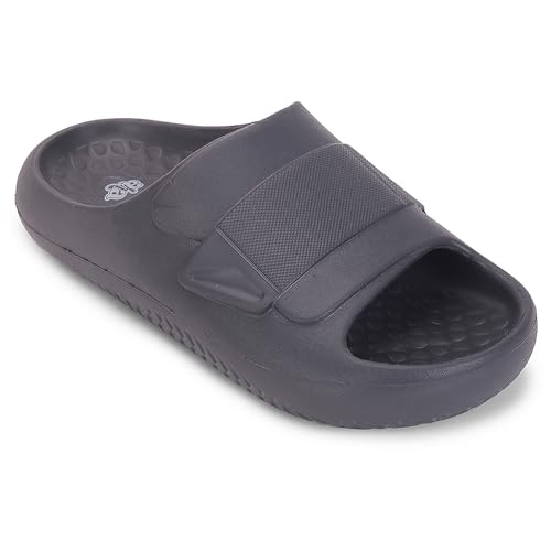 Image of Liberty A-HA DREAMWALKM Casual Slider For Men - Black, Grey, Dark Grey & Khaki | Slip-on /Flip Flops - Durable and Lightweight | Comfortable and Soft Outsole for Everyday Wear - Stylish Footwear