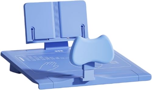 BRZU 子供用読書スタンド、座り姿勢アーティファクト、近視対策、座って読み書き一体型デスクトップ読書スタンド、小学生の猫背防止、頭を下げずに読み書き、正しい姿勢と目の保護、厚手のエアコットン、2倍の反発力と柔らかさ、胸部圧迫感の緩和、人間工学に基づいたデ