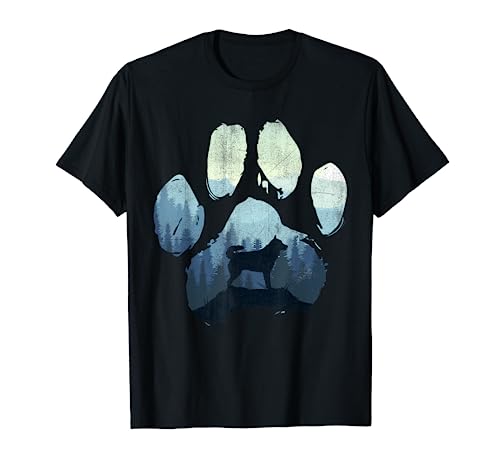 Mudi Dog Paw Mom Dad Mountains T-Shirt