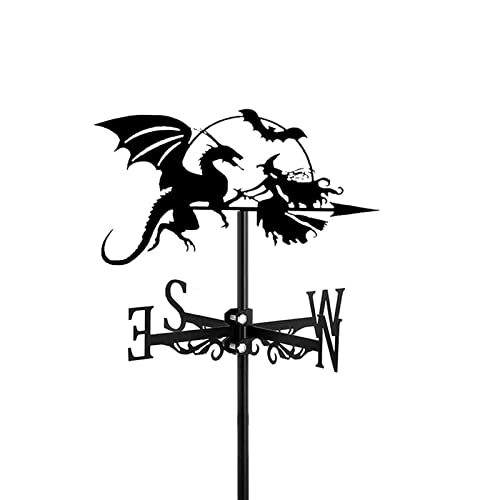 Wetterhahn für Garten Hexe Metall Edelstahl Wetterfahne Garten Outdoor Dachmontage Dekorationen Richtungsanzeiger für Bauernhof Hof Pavillon Schwarz Hexe Wetterhahn für Garten Hexe Metall Edelstahl Wetterfahne Garten Outdoor Dachmontage Dekorationen Richtungsanzeiger für Bauernhof Hof Pavillon Schwarz Hexe