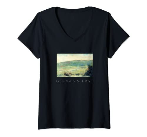 Photo de Femme Artiste Georges Pierre Seurat T-Shirt avec Col en V