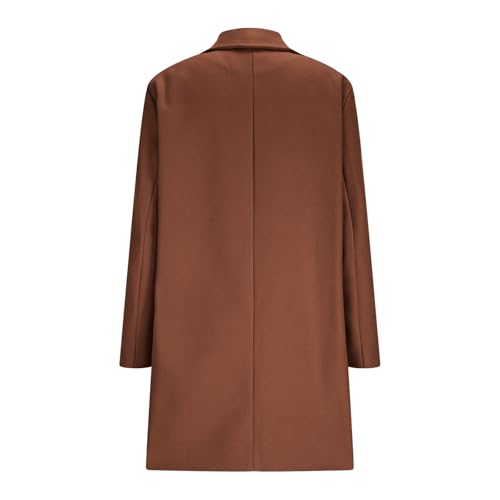 FPMLUXLL Pea Coats for Women Warm Winter Long Button Front Trench Coat - image 4