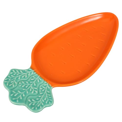 TINEASUR Plat de Sauce en Céramique de Carotte Orange, Facile à Nettoyer, Polyvalent, pour Vinaigre et Noix, Adapté aux Mariages et Écoles