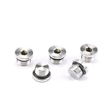 1/8' 1/4' 3/8' 1/2' 3/4' 1' 1-1/4' 1-1/2' BSPP Male SS304 Countersunk Plug Solid With Flange Hex Socket With ED Seal Ring - (Thread Specification: 1/2')