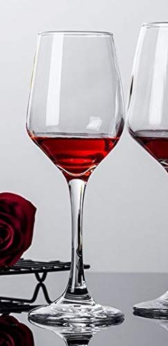 Avora Kitchenware Crystal Red & White Wine Glasses Transparent for Part, Kitchen , Best for Gift for Christmas, Birthday, Anniversary or Any Special Occasion 250 ml Set of 2