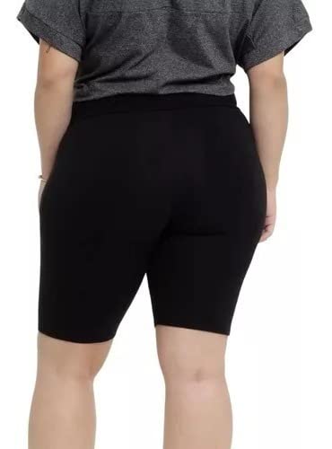 Shorts Bermuda Premium Feminina Elástica Plus Size Cós Modelador e Alta Compressão Suplex p Exercíci