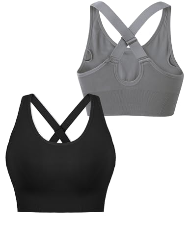 Top deportivo alto impacto Litherday sin aros con espalda cruzada para mujer