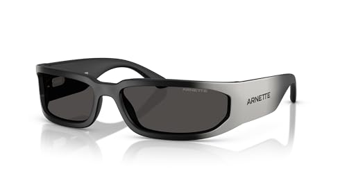 Arnette Men's AN4349 Smaze Rectangular Sunglasses, Matte Black Gradient Silver/Dark Grey, 61 mm2