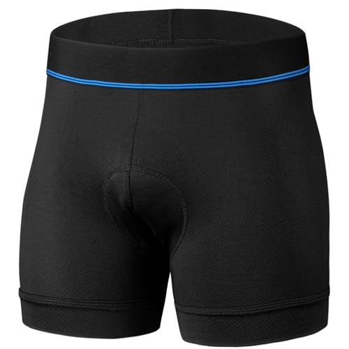 Sportneer MEN 3D PADDED SHORT Cycling Underwear Men'S 3D Padding Bike Bicycle Shorts Underwear Without Silicone Leg Band Blue cover