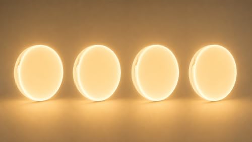 Image of OLIPS LED Bulkhead Light IP54 Waterproof Indoor /Outdoor Wall & Ceiling Light - Weatherproof, Shock Proof, Slim Plastic Surface-Mounted Fixture (18 WATT Round (Warm White), 4)