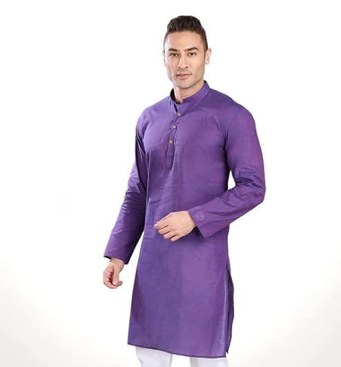 Image of GOLAZO Men's Cotton Kurta Pyjama Set Combo - Pack of 2 | Traditional Ethnic Wear for Festivals & Celebrations